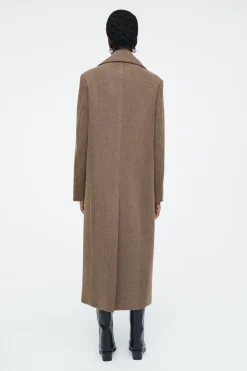 COS TAILORED HERRINGBONE WOOL COAT-Women Coats & Jackets