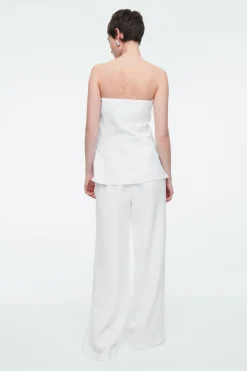 COS TAILORED LINEN-BLEND PANTS-Women Pants