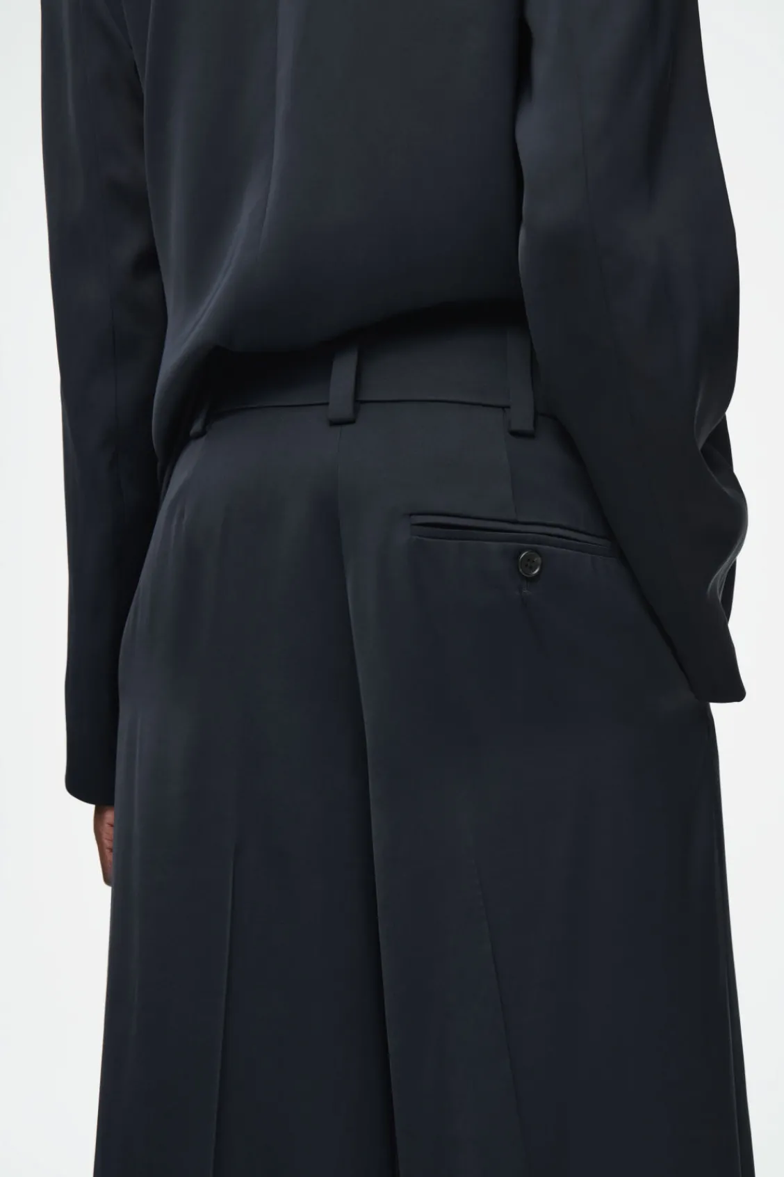 COS TAILORED SATIN WIDE-LEG PANTS-Women Vests & Tailoring | Pants