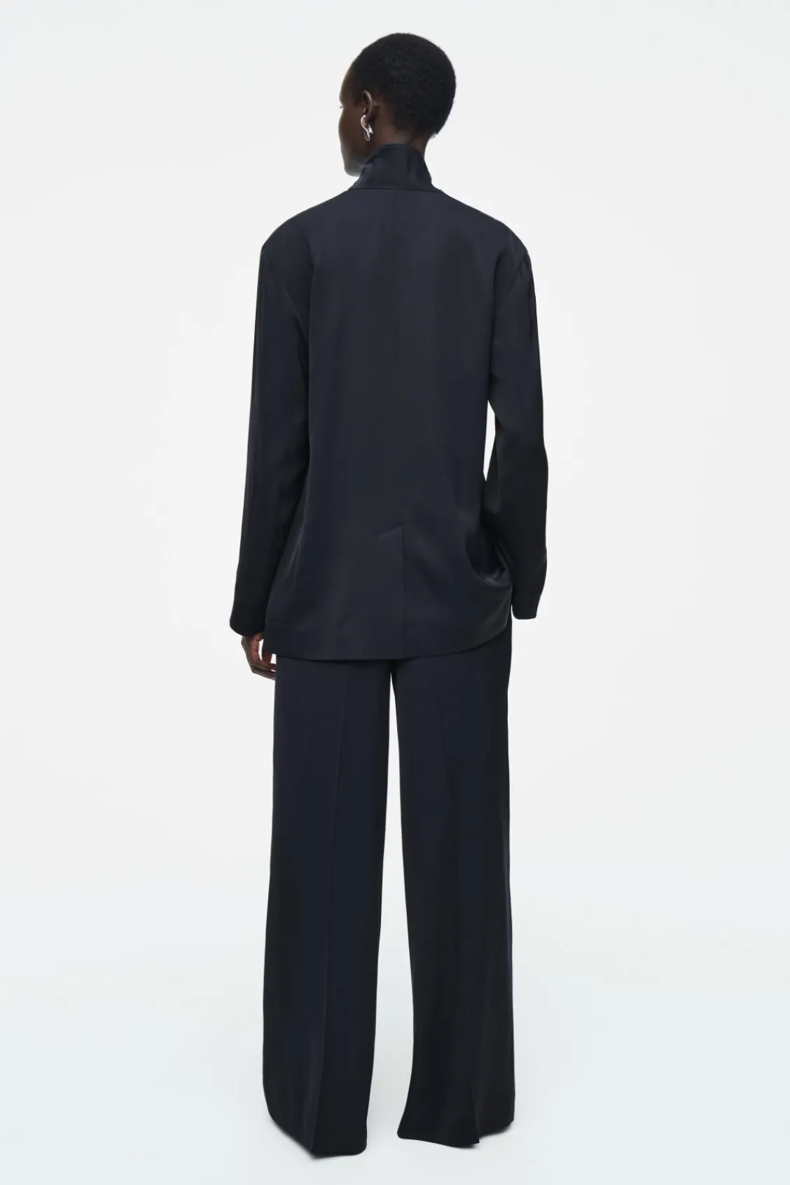COS TAILORED SATIN WIDE-LEG PANTS-Women Vests & Tailoring | Pants