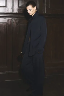 COS TAILORED SATIN WIDE-LEG PANTS-Women Vests & Tailoring | Pants