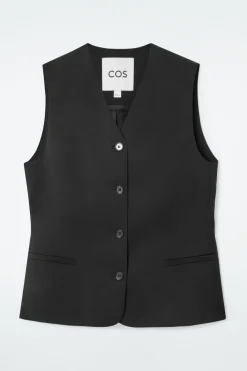 COS TAILORED WOOL VEST-Women Vests & Tailoring | Tops