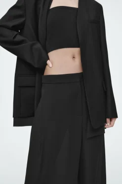 COS TAILORED WOOL WIDE-LEG PANTS-Women Pants