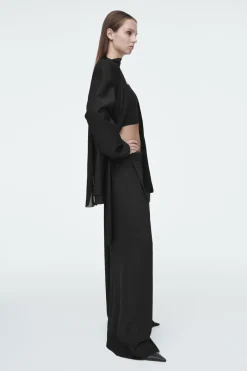 COS TAILORED WOOL WIDE-LEG PANTS-Women Pants