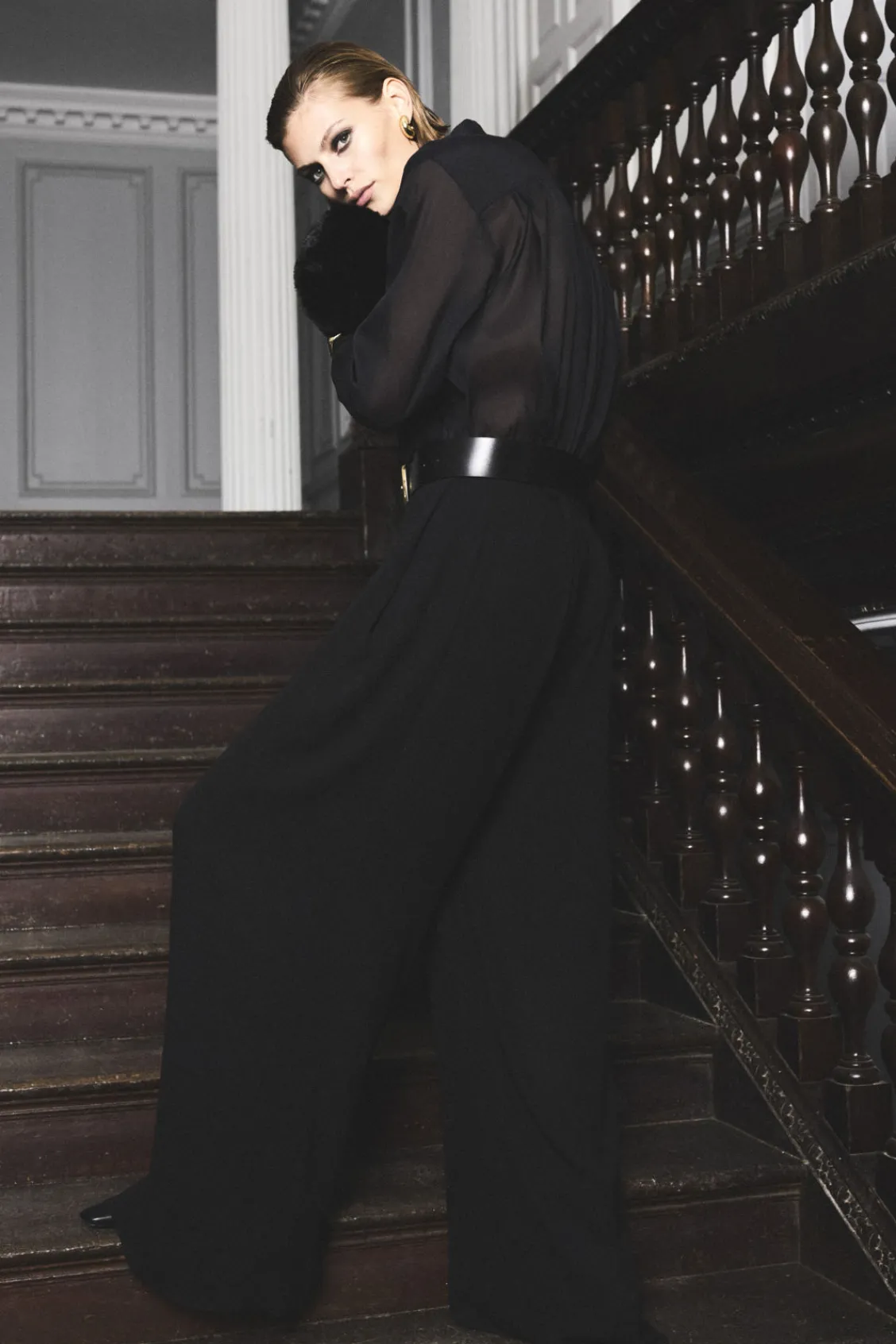 COS TAILORED WOOL WIDE-LEG PANTS-Women Pants