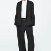 COS TAILORED WOOL-BLEND TWILL PANTS-Women Vests & Tailoring | Pants