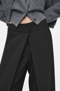 COS TAILORED WRAP-FRONT PANTS-Women Pants