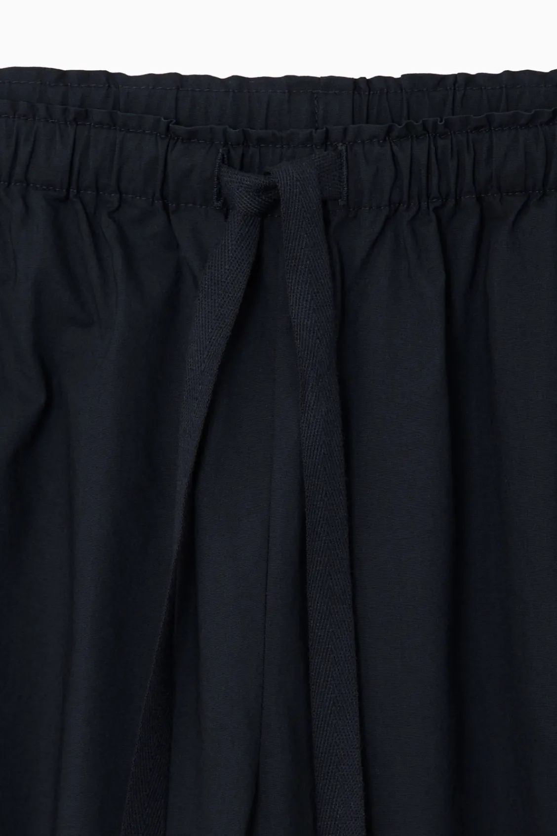 COS TAPERED DRAWSTRING COTTON PANTS-Women Pants