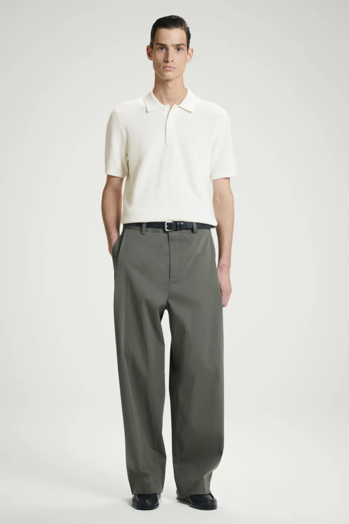 COS TEXTURED KNITTED POLO SHIRT- Polo Shirts | Sweaters & Cardigans