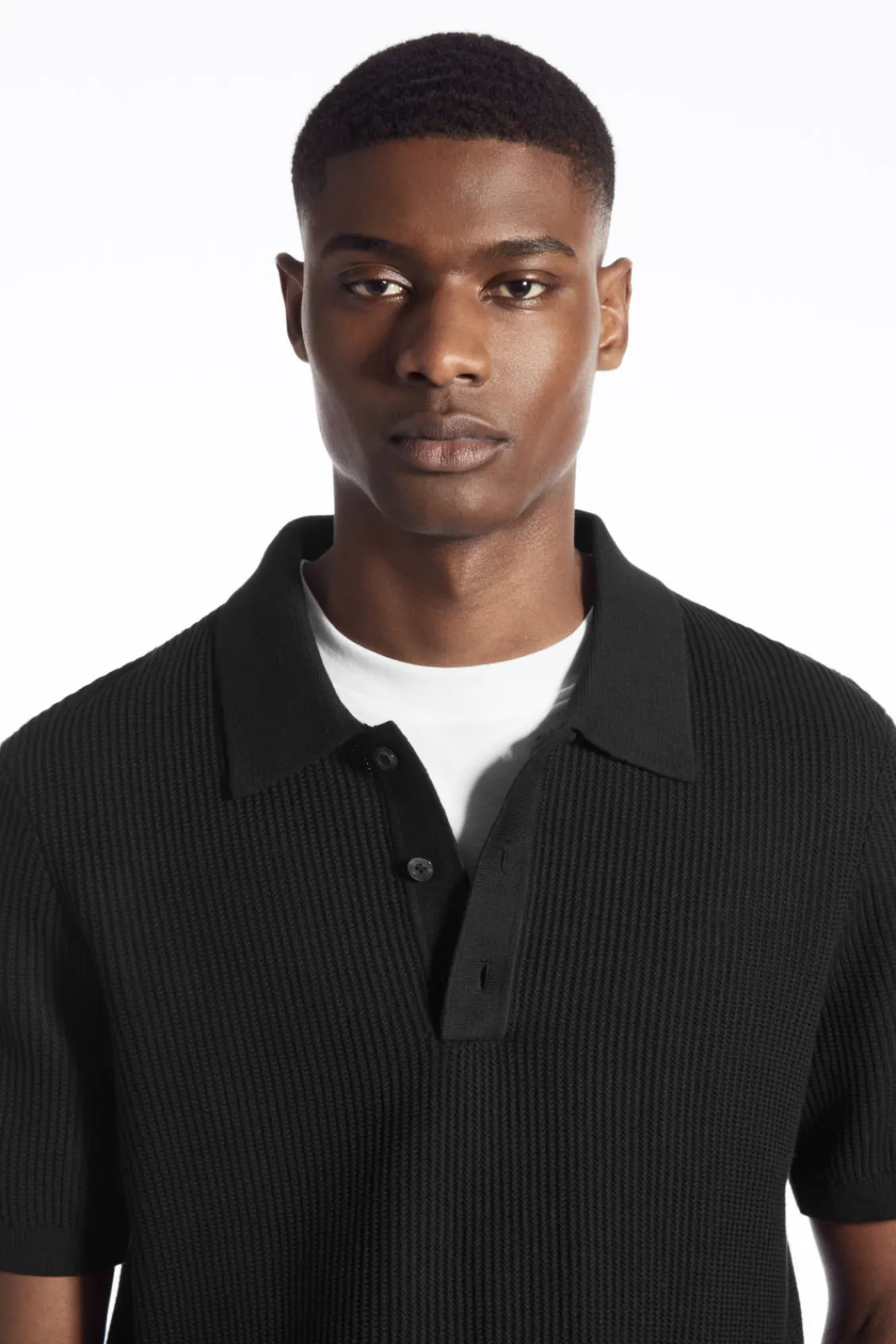 COS TEXTURED KNITTED POLO SHIRT- Polo Shirts | Sweaters & Cardigans