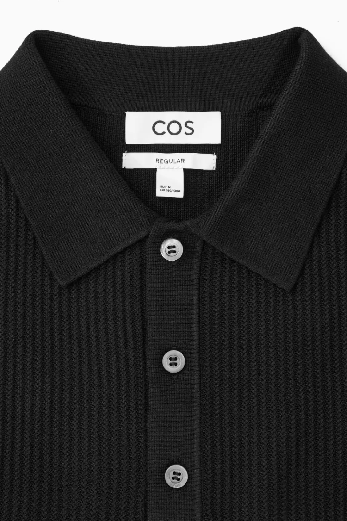 COS TEXTURED KNITTED POLO SHIRT- Polo Shirts | Sweaters & Cardigans