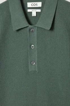 COS TEXTURED KNITTED POLO SHIRT- Polo Shirts | Sweaters & Cardigans