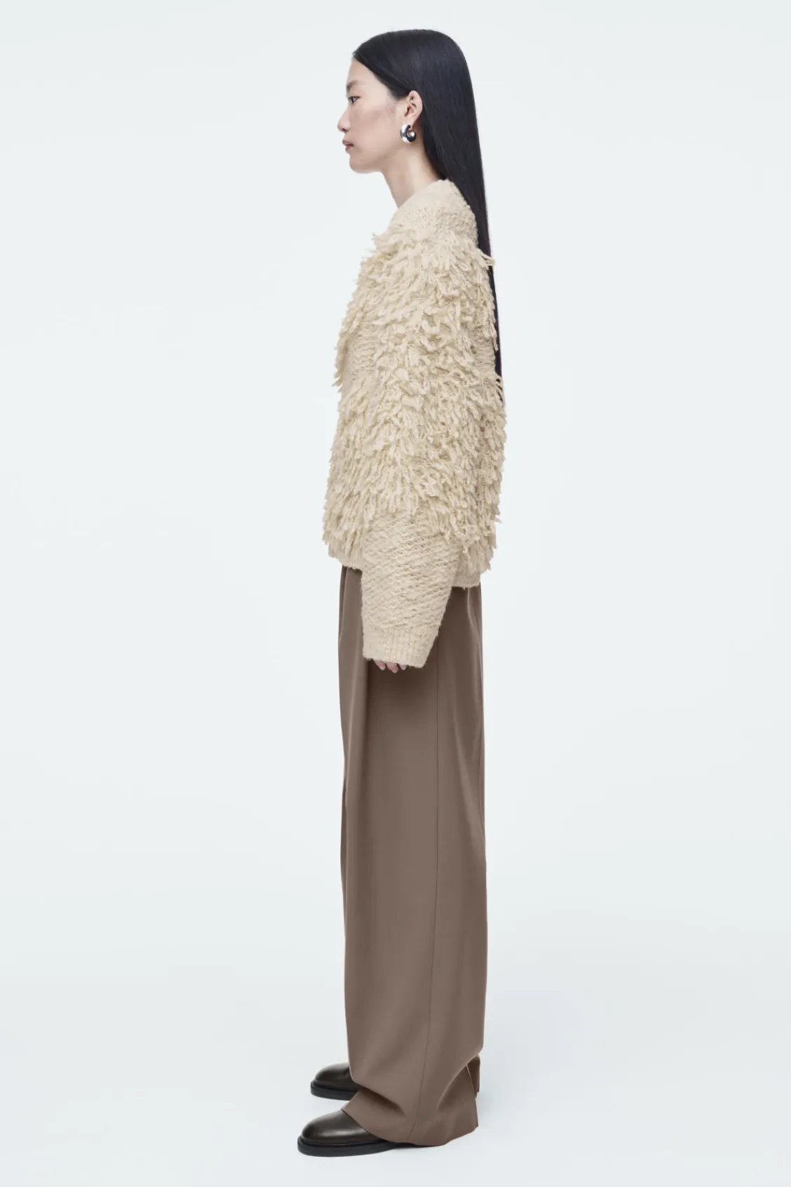 COS TEXTURED LOOP-KNIT WOOL JUMPER-Women Sweaters & Cardigans