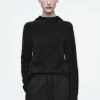 COS TEXTURED PURE CASHMERE HOODIE-Women Cashmere | Sweaters & Cardigans