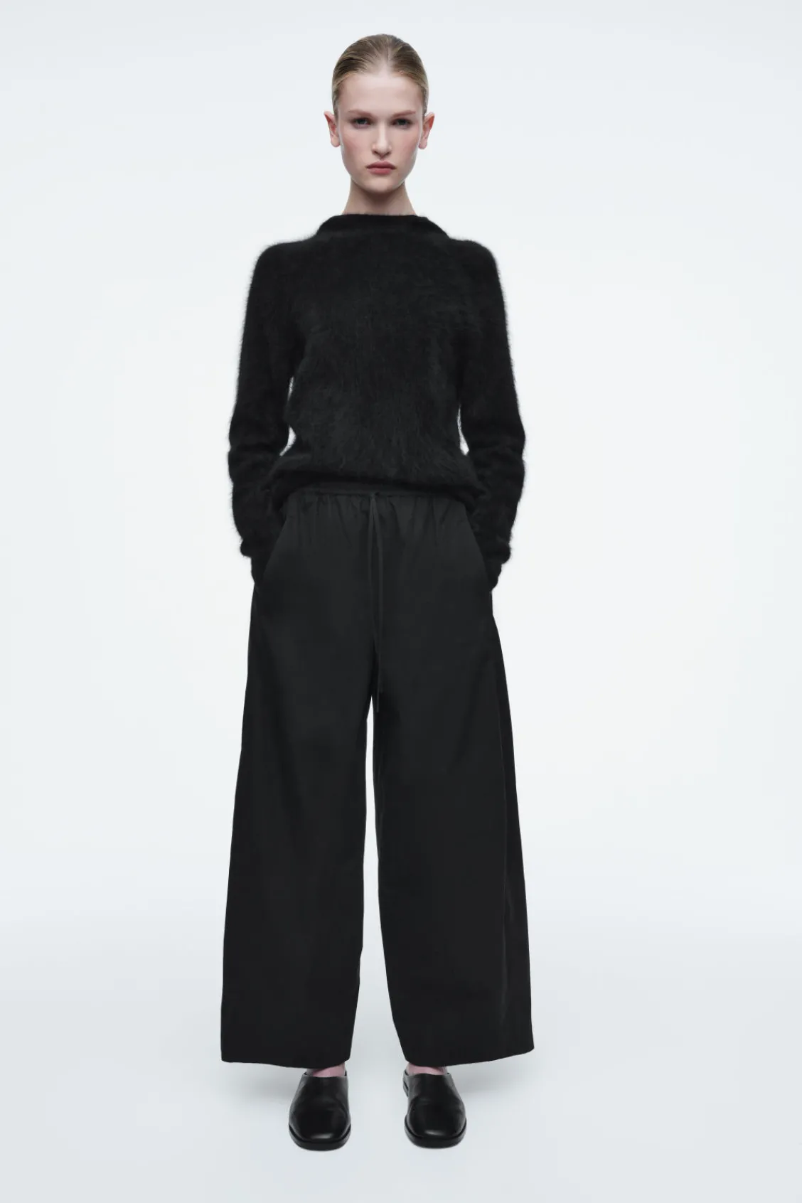 COS TEXTURED PURE CASHMERE HOODIE-Women Cashmere | Sweaters & Cardigans