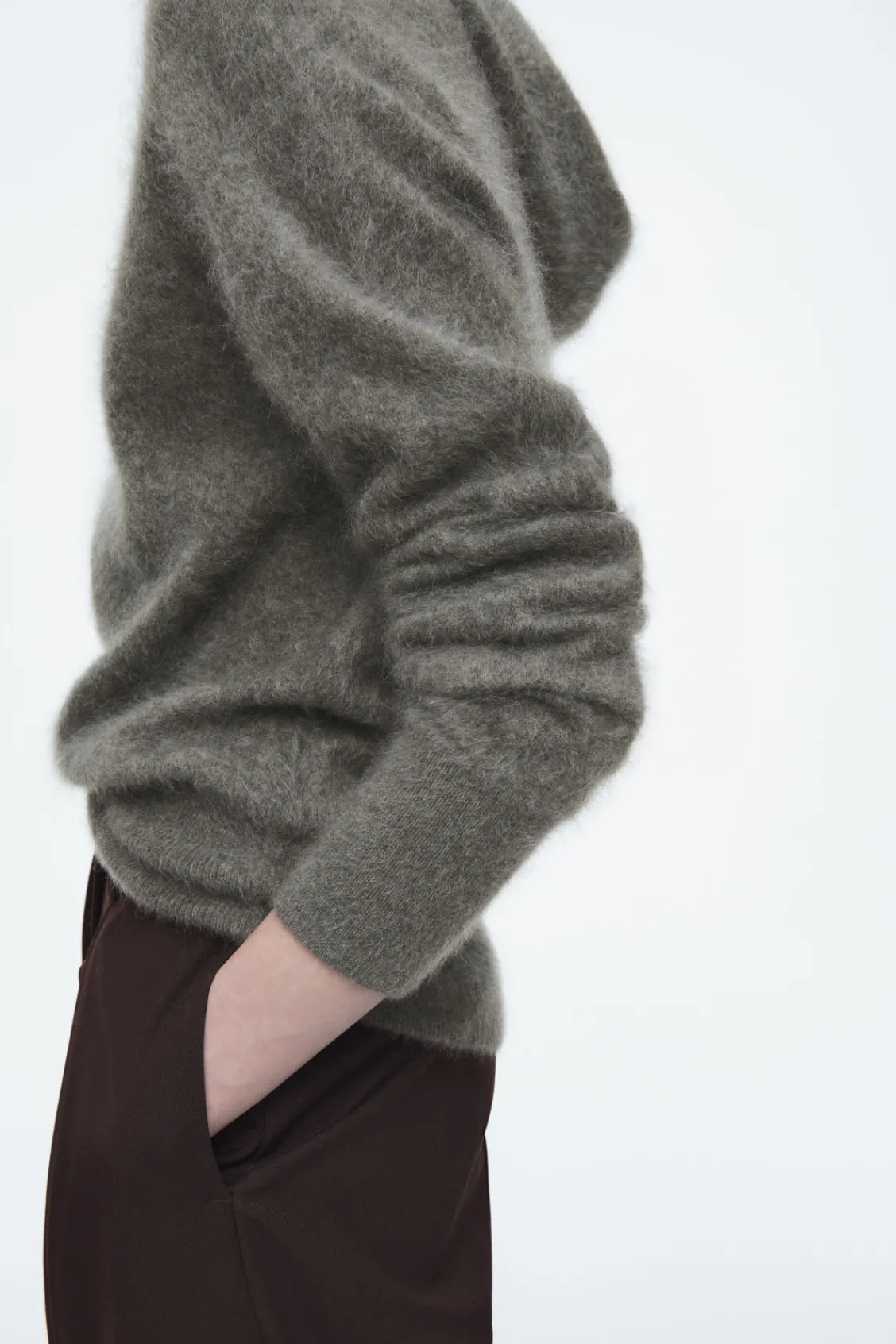 COS TEXTURED PURE CASHMERE HOODIE-Women Cashmere | Sweaters & Cardigans