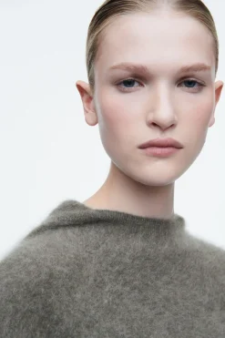 COS TEXTURED PURE CASHMERE HOODIE-Women Cashmere | Sweaters & Cardigans