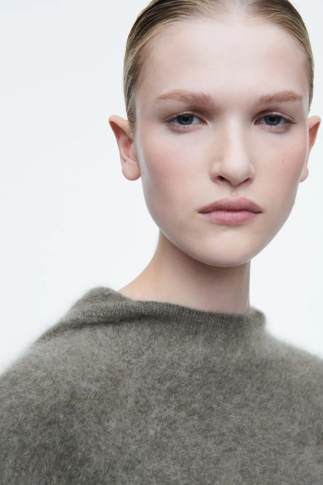 COS TEXTURED PURE CASHMERE HOODIE-Women Cashmere | Sweaters & Cardigans