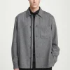 COS TEXTURED WOOL-BLEND OVERSHIRT- Shirts
