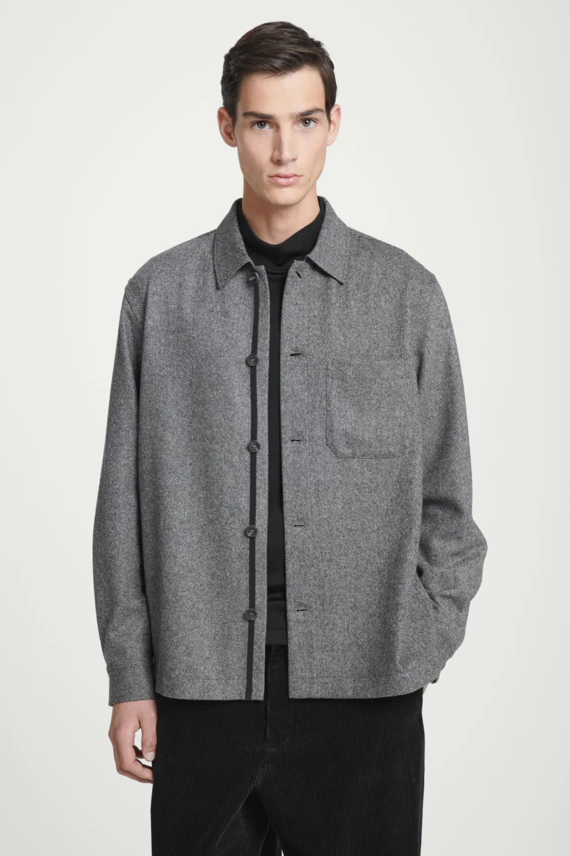 COS TEXTURED WOOL-BLEND OVERSHIRT- Shirts