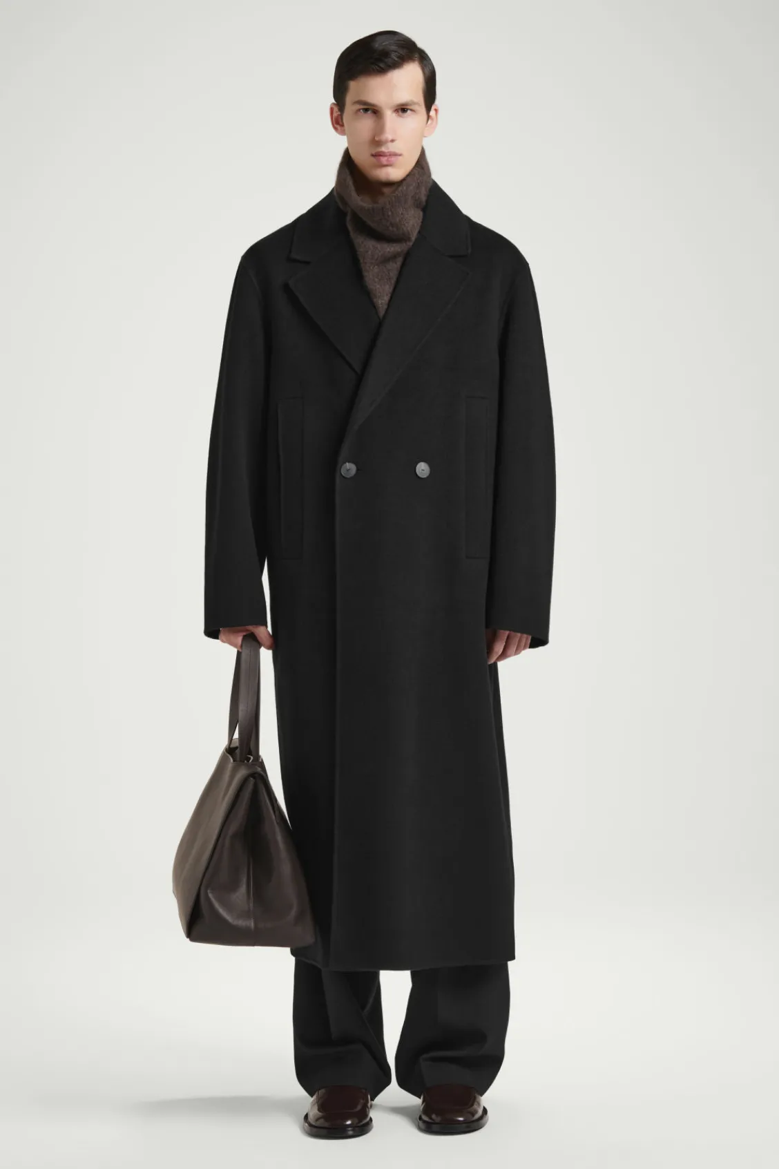 COS THE BRUSHED-CASHMERE FUNNEL NECK WARMER- Hats & Scarves | Cashmere