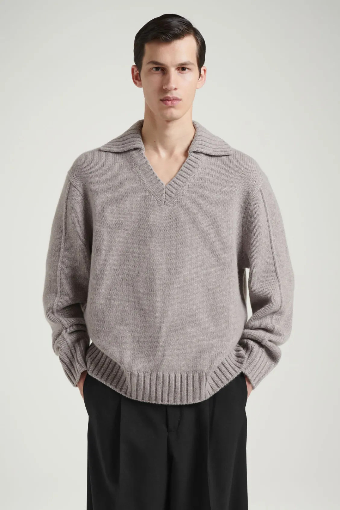 COS THE CASHMERE POLO SWEATER- Polo Shirts | Cashmere