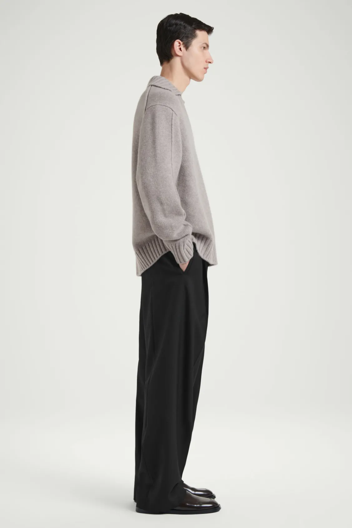 COS THE CASHMERE POLO SWEATER- Polo Shirts | Cashmere
