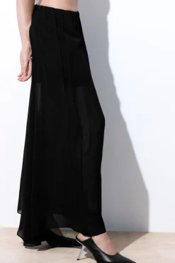 COS THE CRINKLED SILK-CHIFFON MAXI SKIRT-Women Skirts
