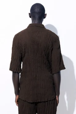 COS THE CRINKLED WOOL RESORT SHIRT- Shirts