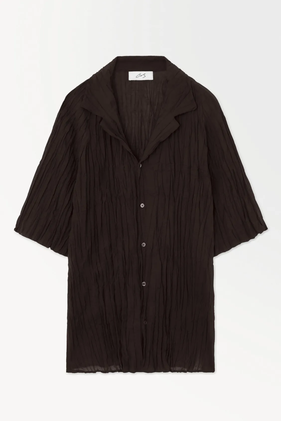 COS THE CRINKLED WOOL RESORT SHIRT- Shirts