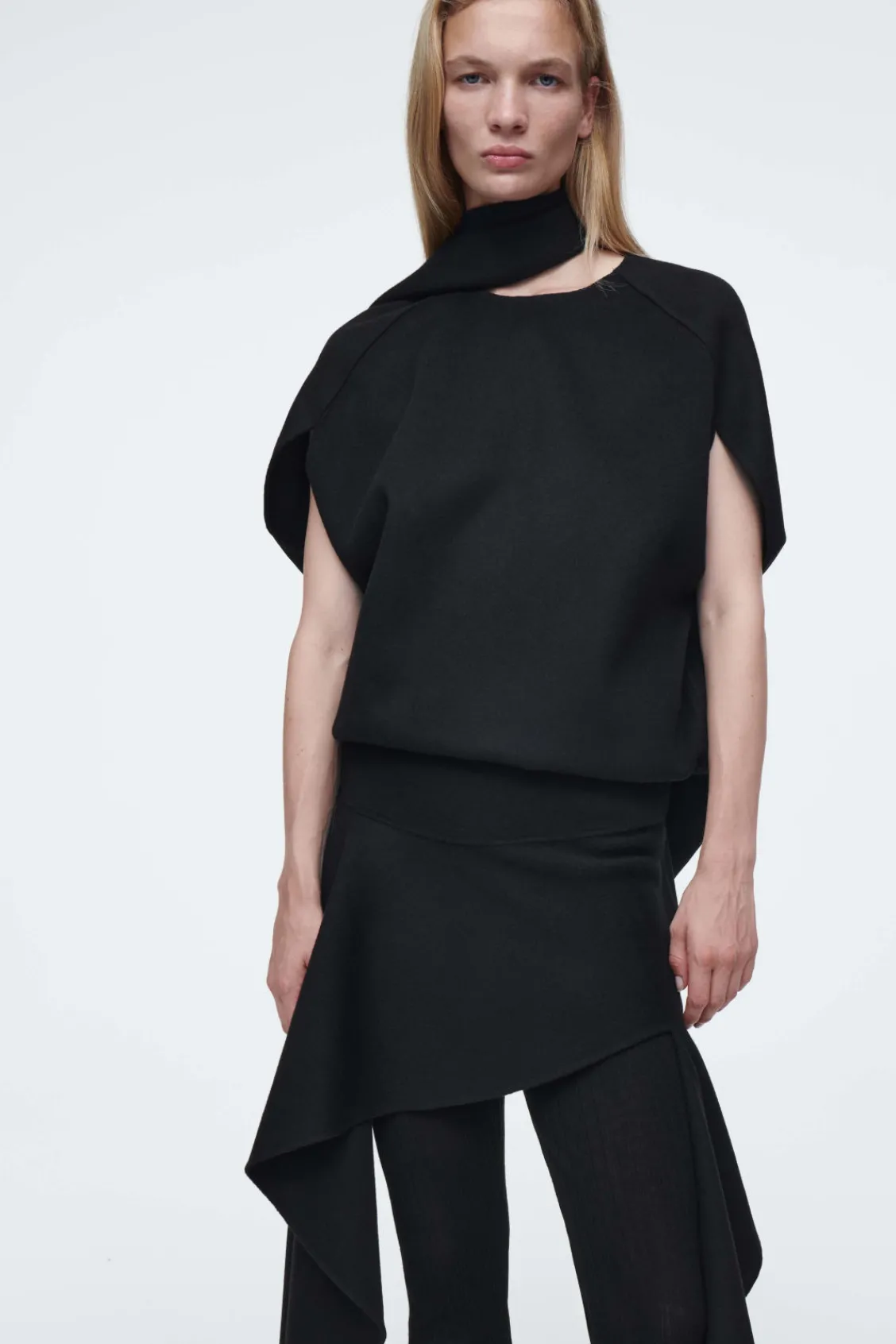 COS THE DOUBLE-FACED ASYMMETRIC SKIRT-Women Skirts