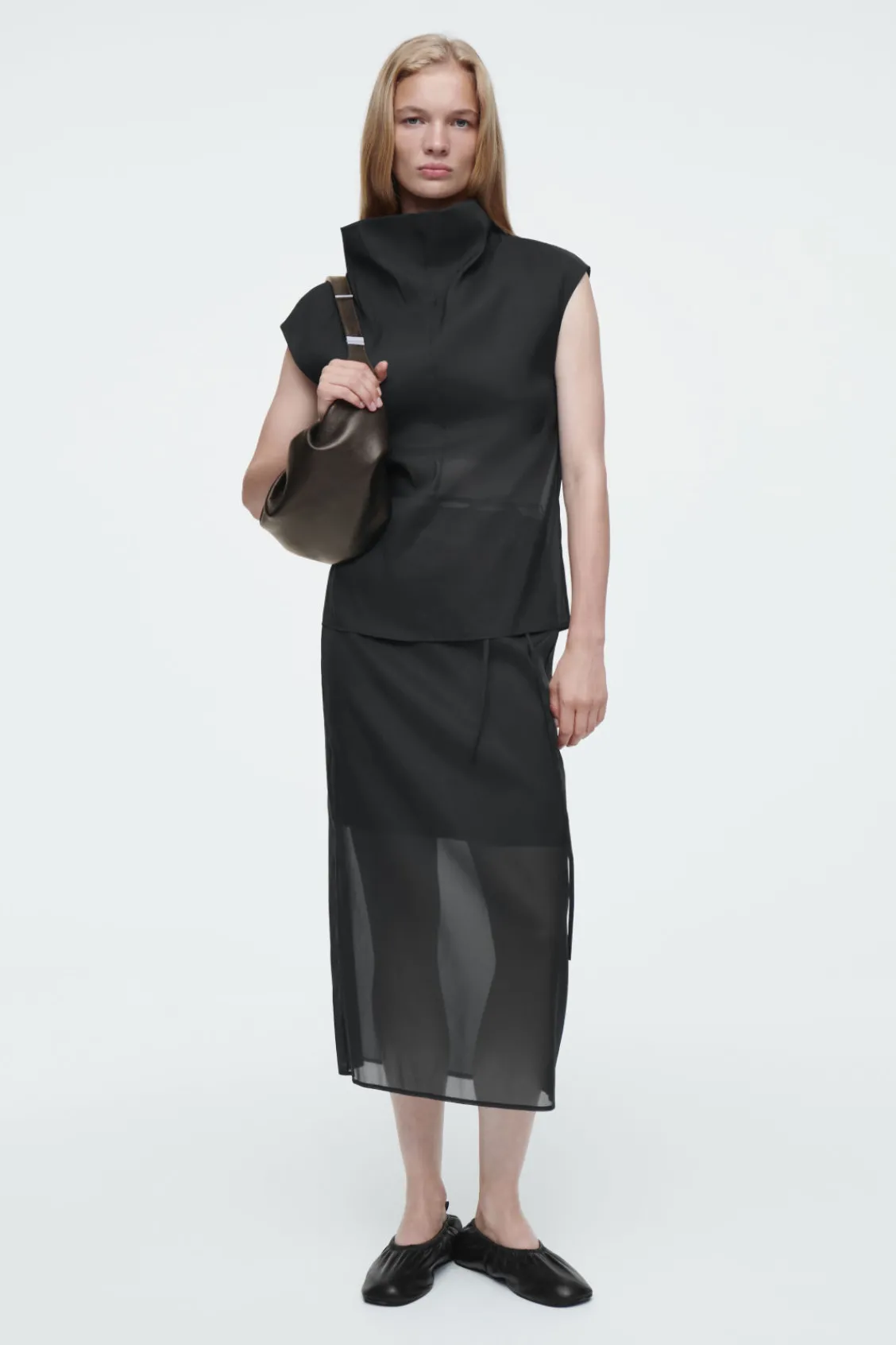 COS THE DRAPED CROSSBODY - LEATHER-Women Bags
