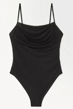 COS THE DRAPED JERSEY BODYSUIT-Women Tops