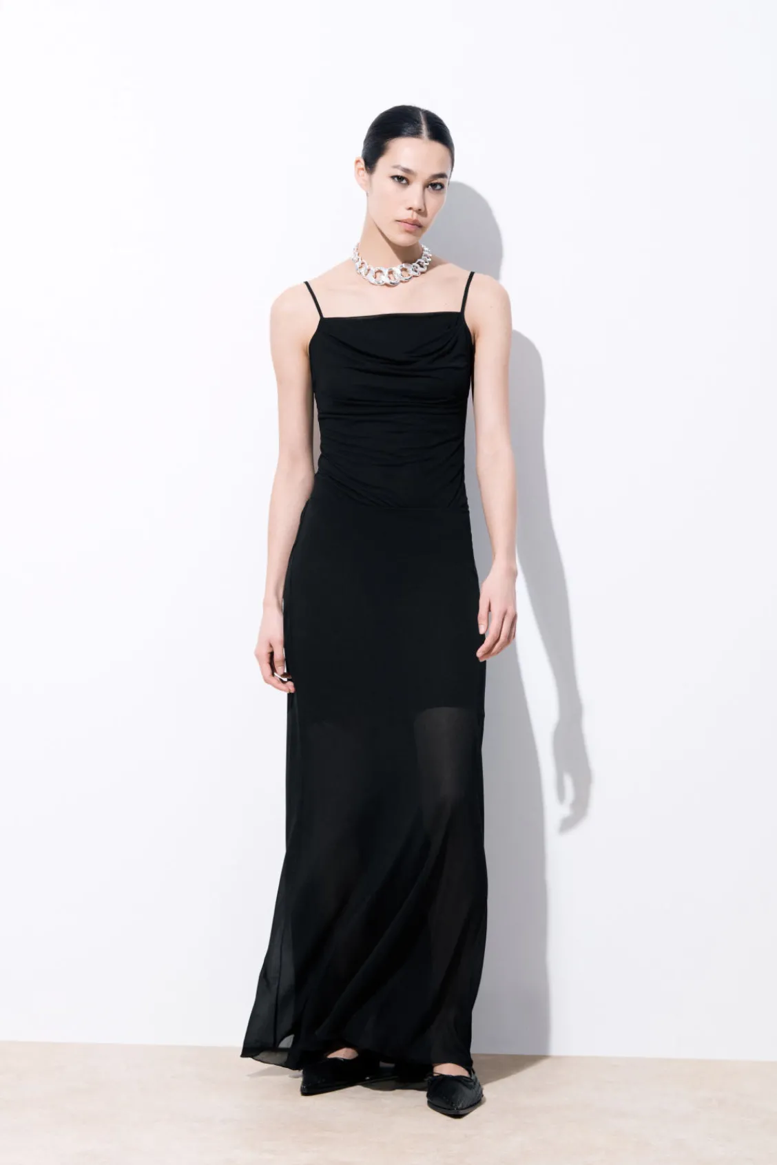 COS THE DRAPED JERSEY MAXI SKIRT-Women Skirts