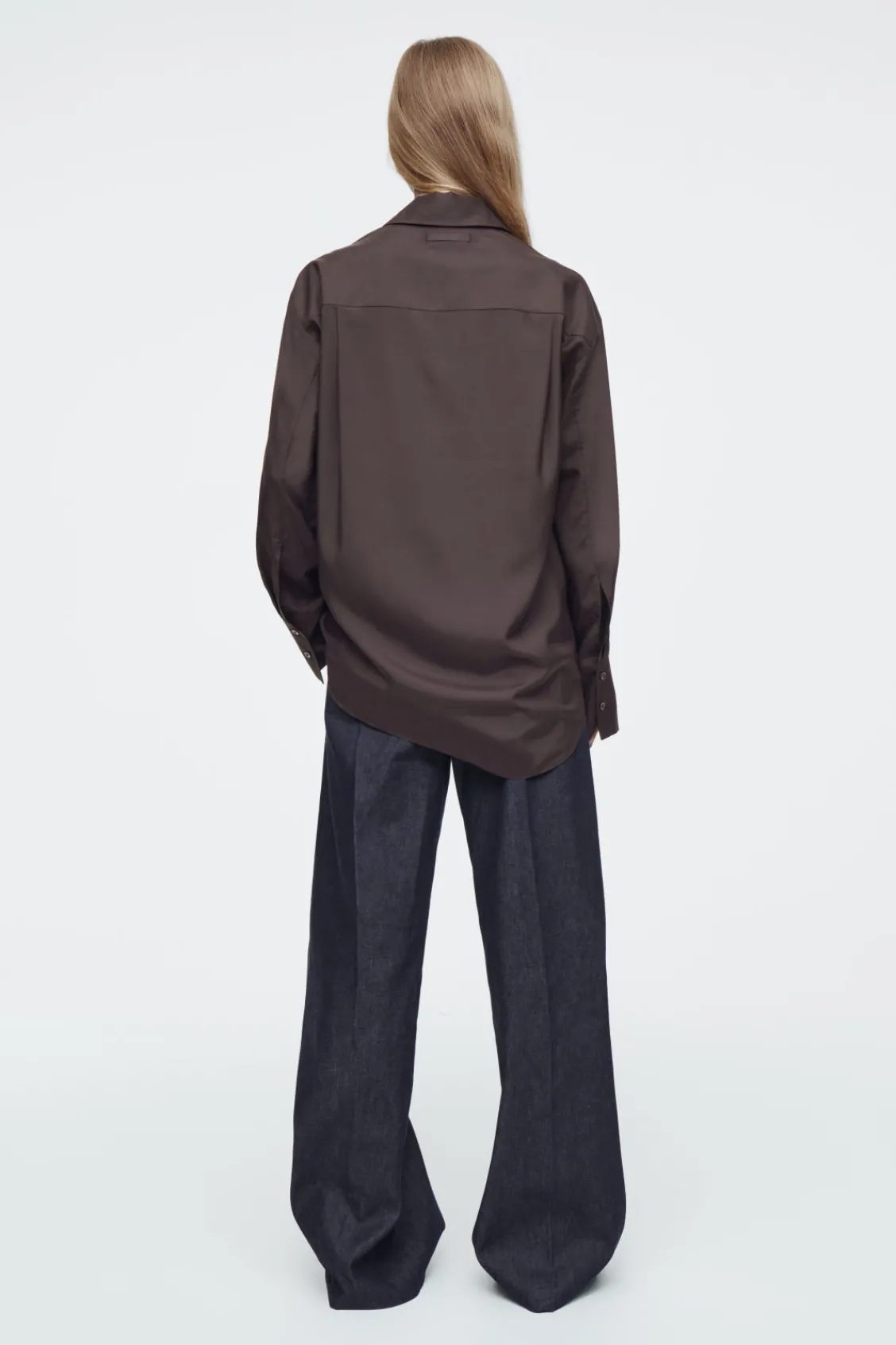 COS THE DRAPED SILK SHIRT-Women Shirts & Blouses | Tops