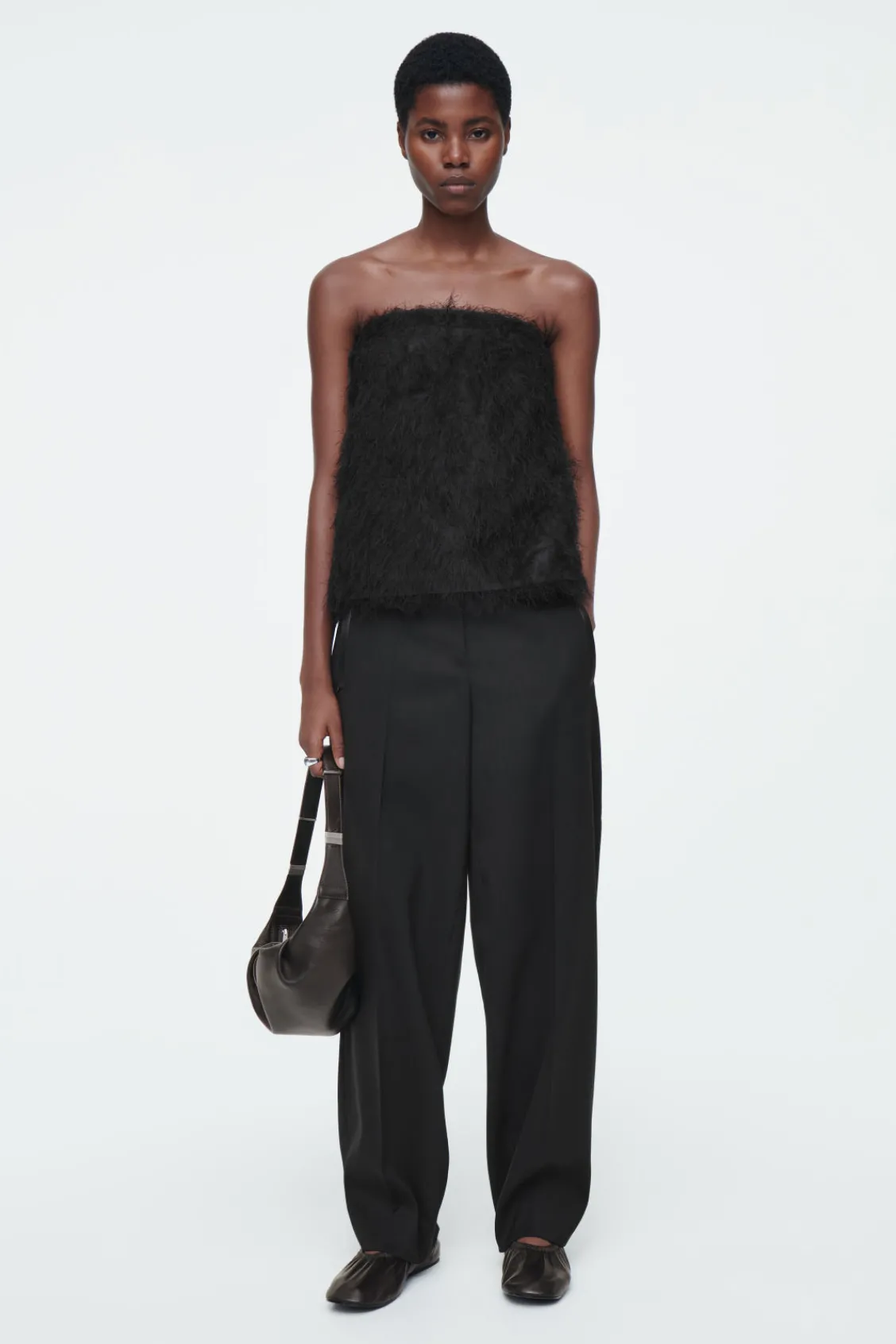 COS THE FEATHERED BANDEAU-Women Tops