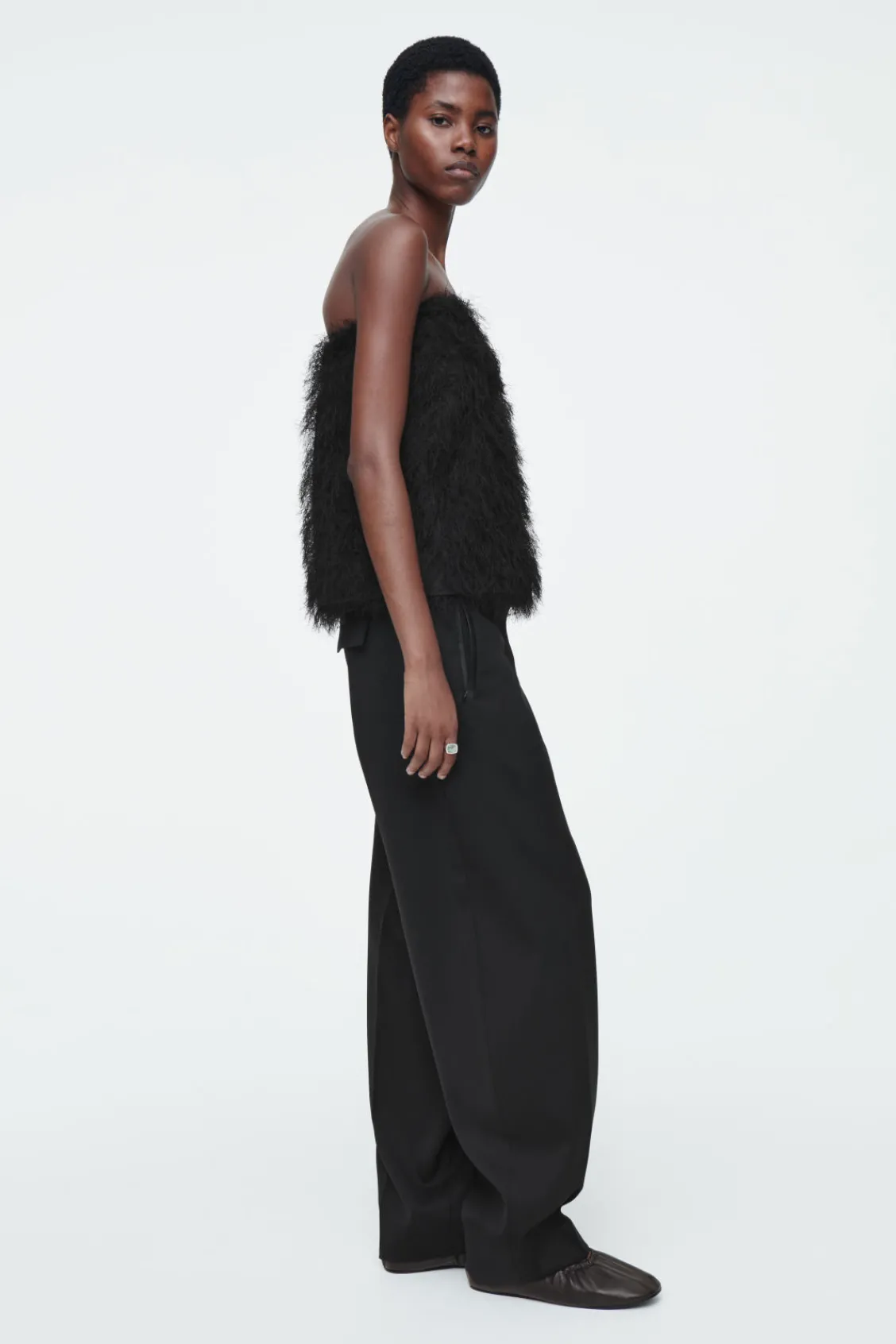 COS THE FEATHERED BANDEAU-Women Tops