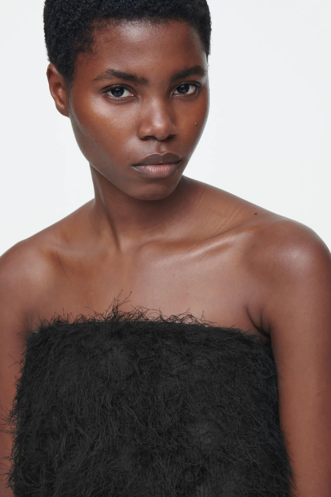 COS THE FEATHERED BANDEAU-Women Tops