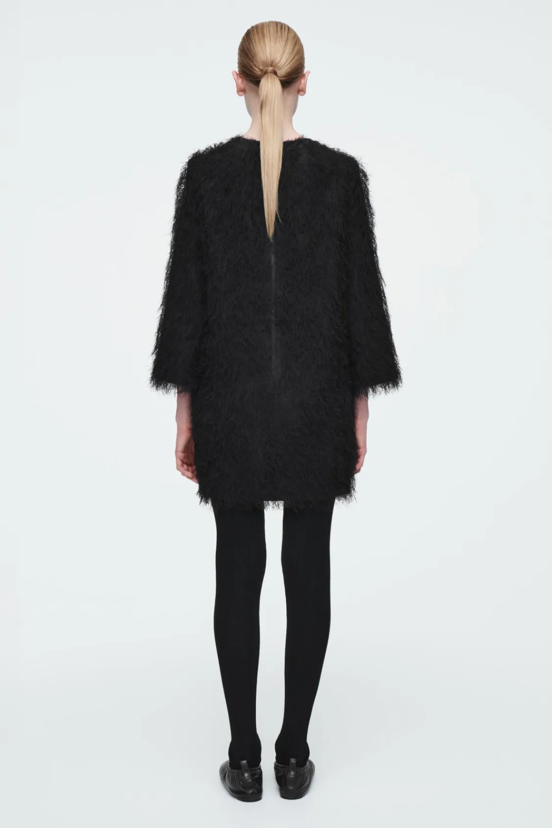 COS THE FEATHERED MINI SHIFT DRESS-Women Dresses & Jumpsuits
