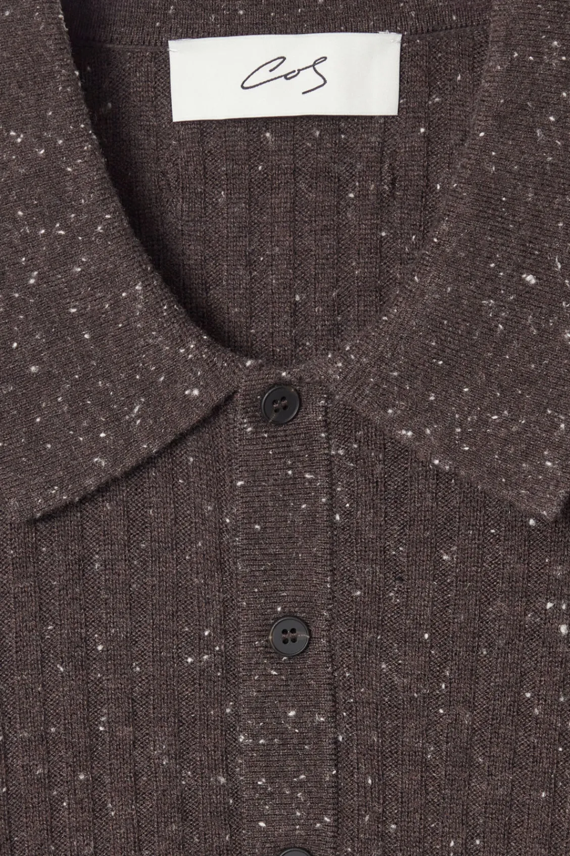 COS THE FLECKED WOOL POLO SHIRT- Polo Shirts | Cashmere