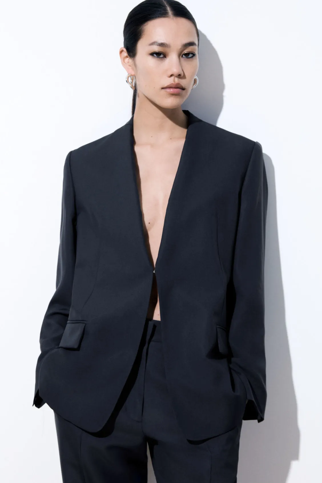COS THE FOLDED-LAPEL WOOL BLAZER-Women Coats & Jackets