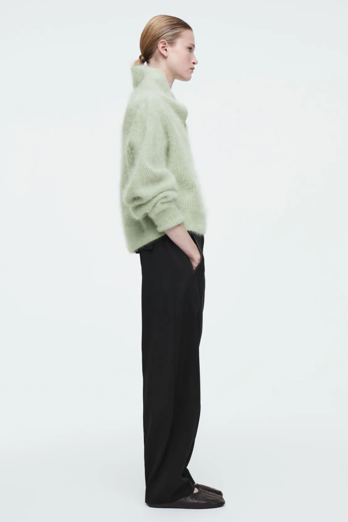 COS THE FUNNEL-NECK BRUSHED-CASHMERE SWEATER-Women Cashmere | Sweaters & Cardigans