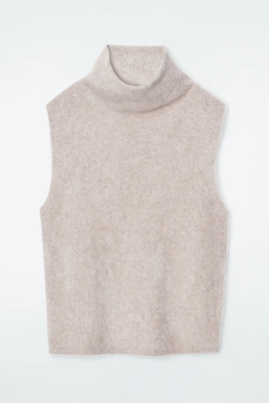 COS THE FUNNEL-NECK BRUSHED-CASHMERE TANK-Women Tops | Cashmere