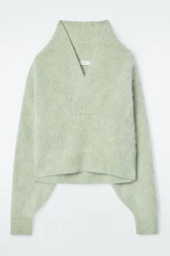 COS THE FUNNEL-NECK BRUSHED-CASHMERE SWEATER-Women Cashmere | Sweaters & Cardigans