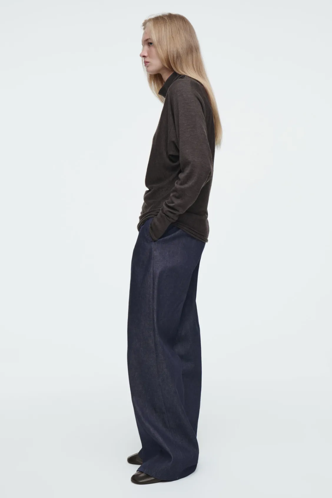 COS THE FUNNEL-NECK MERINO WOOL SWEATER-Women Tops | Sweaters & Cardigans