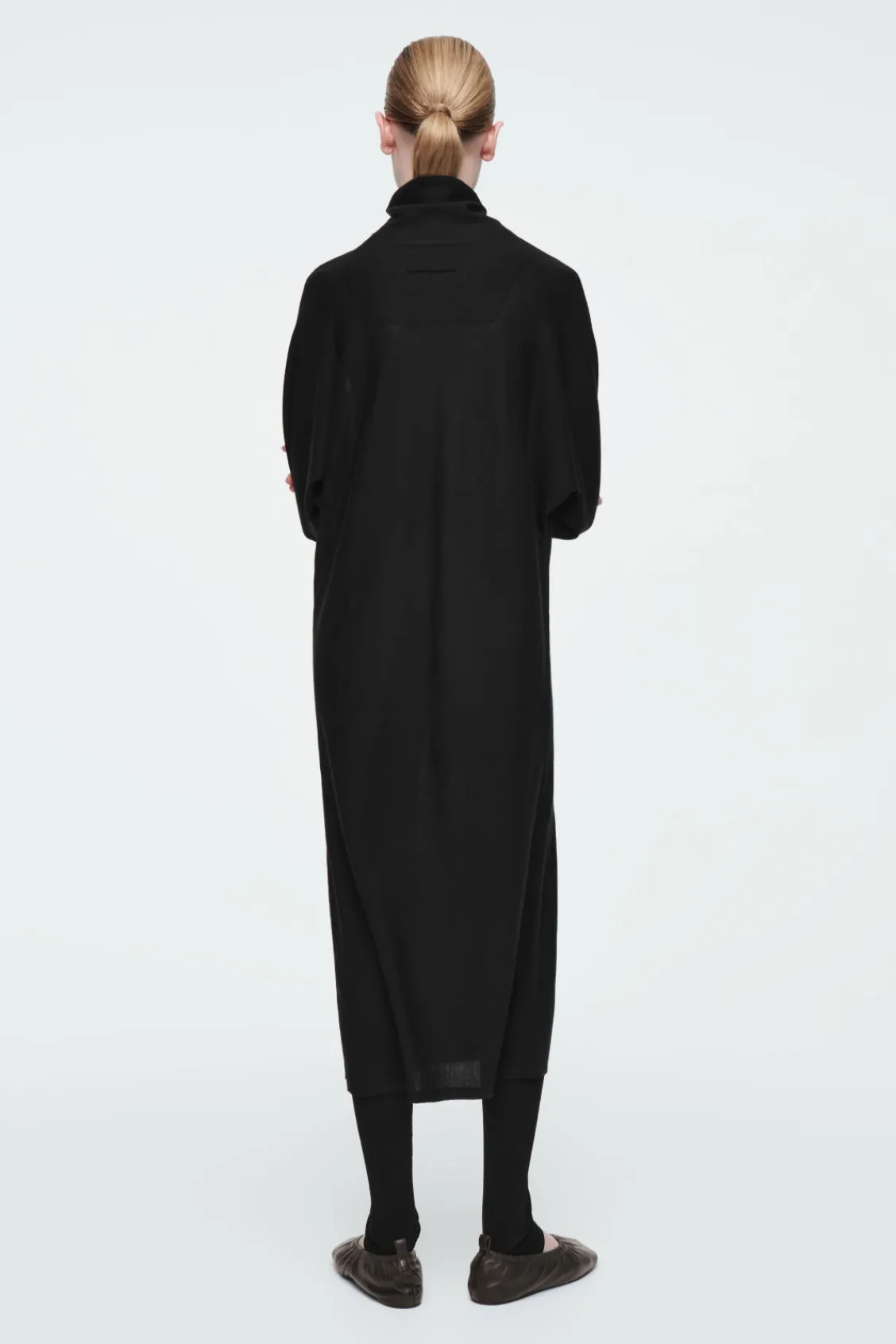 COS THE FUNNEL-NECK MERINO WOOL DRESS-Women Dresses & Jumpsuits | Sweaters & Cardigans