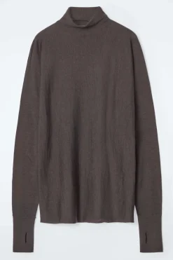 COS THE FUNNEL-NECK MERINO WOOL SWEATER-Women Tops | Sweaters & Cardigans