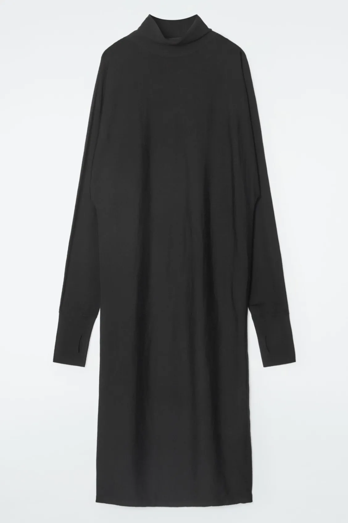 COS THE FUNNEL-NECK MERINO WOOL DRESS-Women Dresses & Jumpsuits | Sweaters & Cardigans