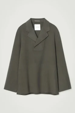 COS THE HALF-PLACKET OVERSHIRT- Shirts