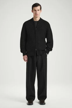 COS THE HONEYCOMB BOMBER JACKET- Sweaters & Cardigans | Coats & Jackets